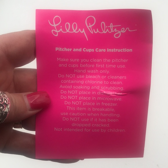 NWT Lilly Pulitzer Boatylicious Pitcher & 4 Glasses Set - Picture 7 of 7